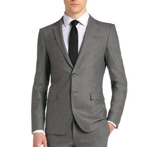 Hugo Boss Men's 'Randal' Grey Slim Fit Wool Sport Coat Blazer, 46R